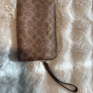 Coach Tan Zip Pouch